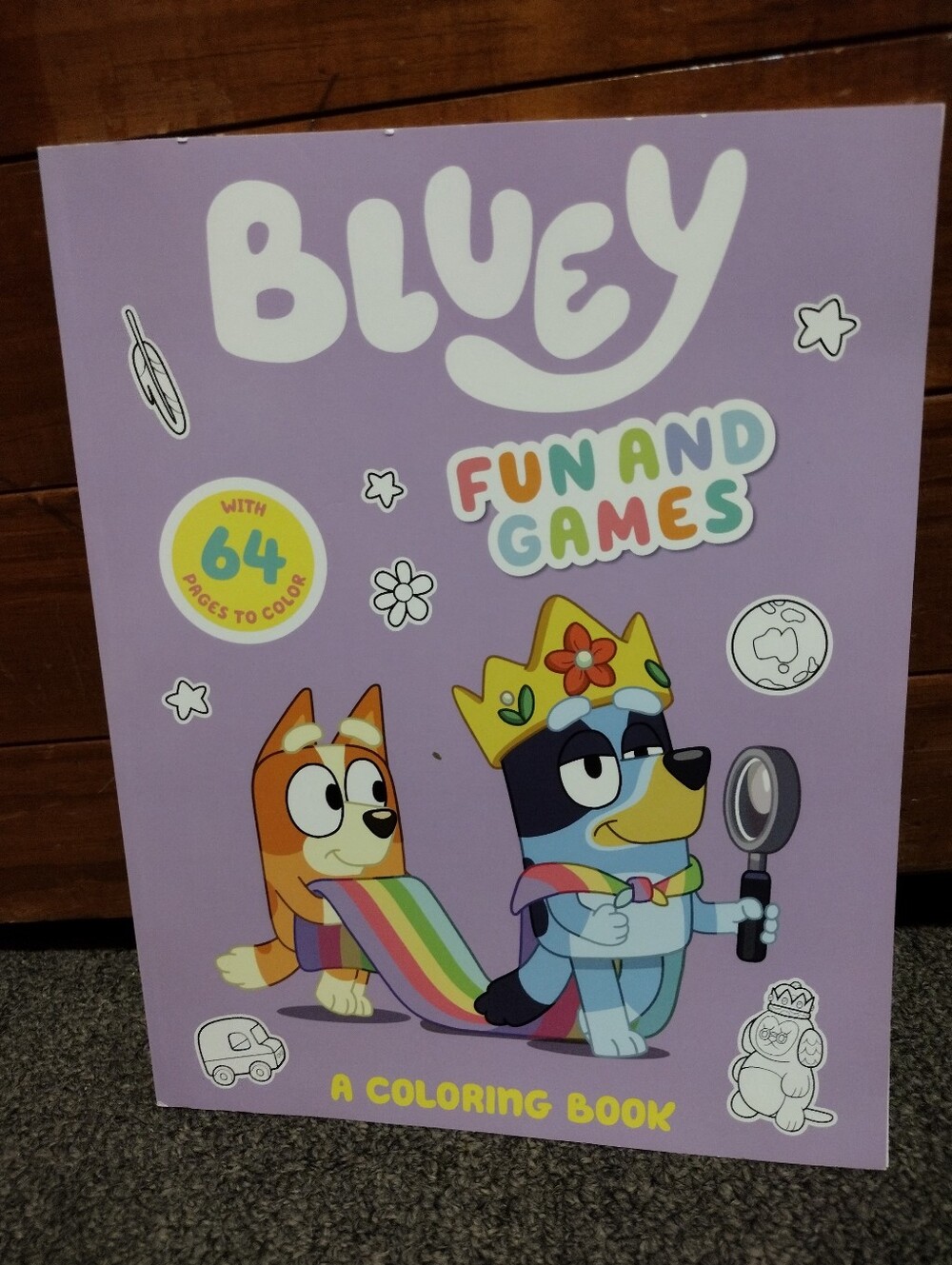 Bluey Fun and Games Coloring Book - Purple